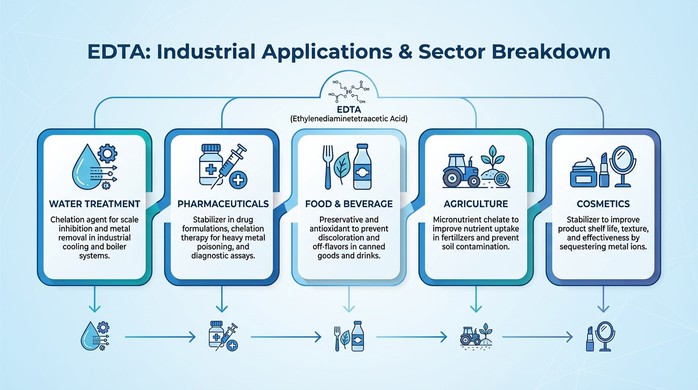 EDTA industrial applications water treatment pharmaceutical food agriculture EDTA industrial applications water treatment pharmaceutical food agriculture